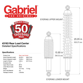 Gabriel product label and cross-reference numbers for easy compatibility benefit