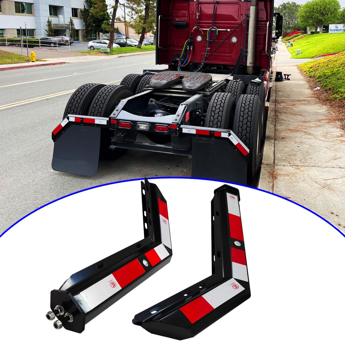 GaeaAuto side angle mounted hanger demonstrating angled fit and reduced flutter benefit