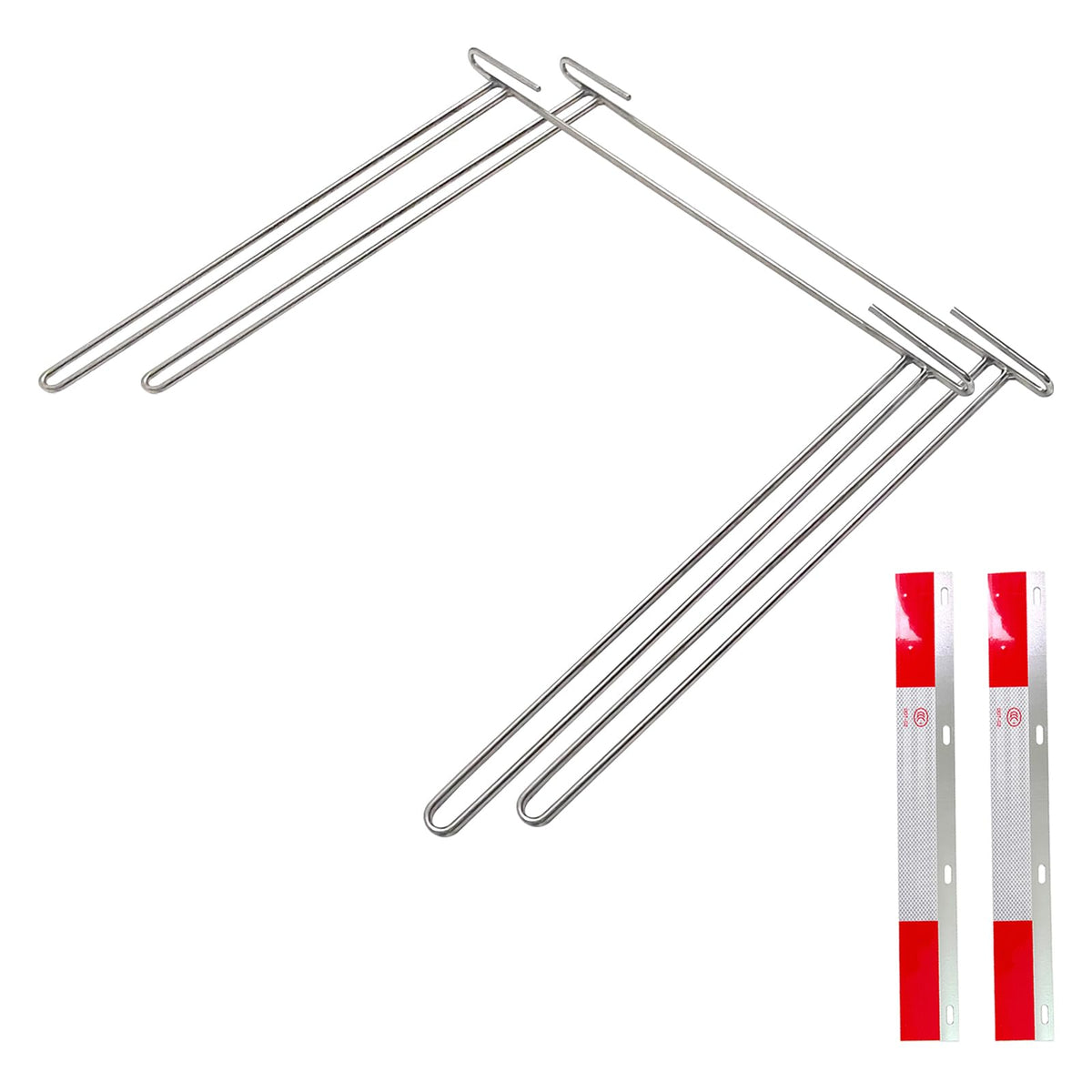 GaeaAuto chrome anti-sail bracket front view showing sturdy support
