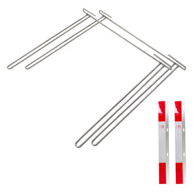 GaeaAuto chrome anti-sail bracket front view showing sturdy support