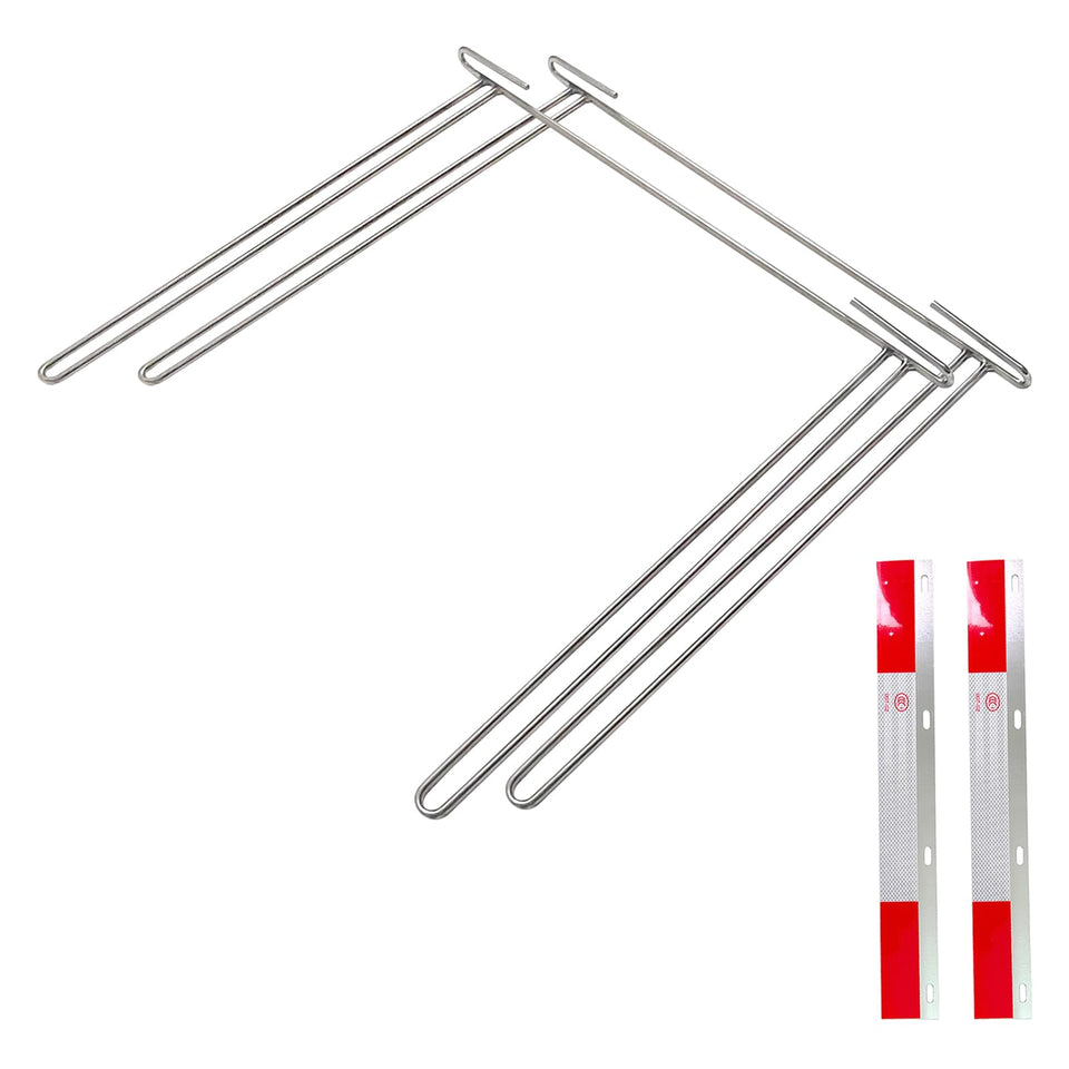 GaeaAuto chrome anti-sail bracket front view showing sturdy support