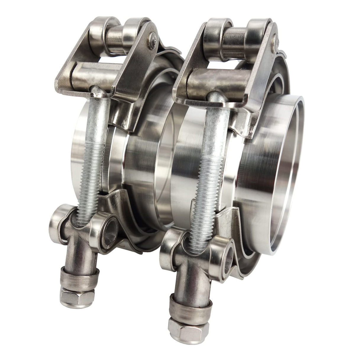 GaeaAuto front assembly showing complete V‑band clamp and flanges, quick service benefit
