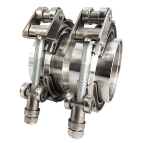 GaeaAuto front assembly showing complete V‑band clamp and flanges, quick service benefit