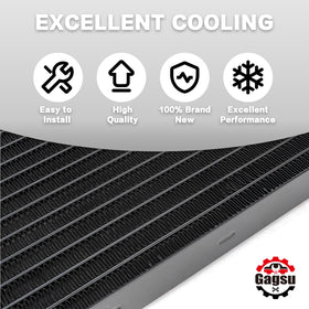Gagsu cooler installed on truck bumper reducing transmission temperatures