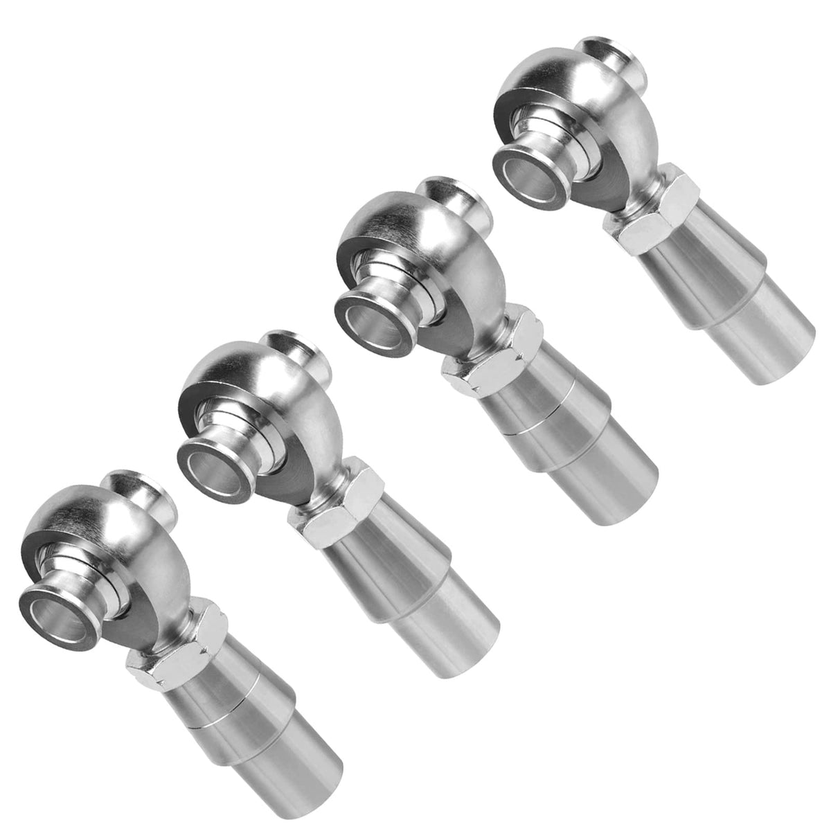 GaiRen front view of four chromoly heim joints showing robust finish and threads