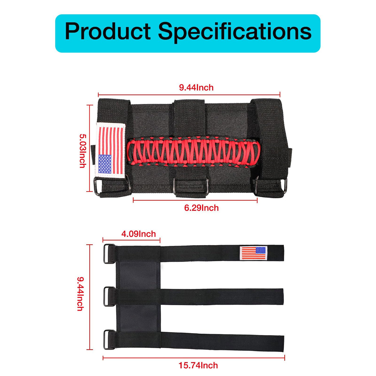 GAIZON American flag accent on strap emphasizing style and visible vehicle detail
