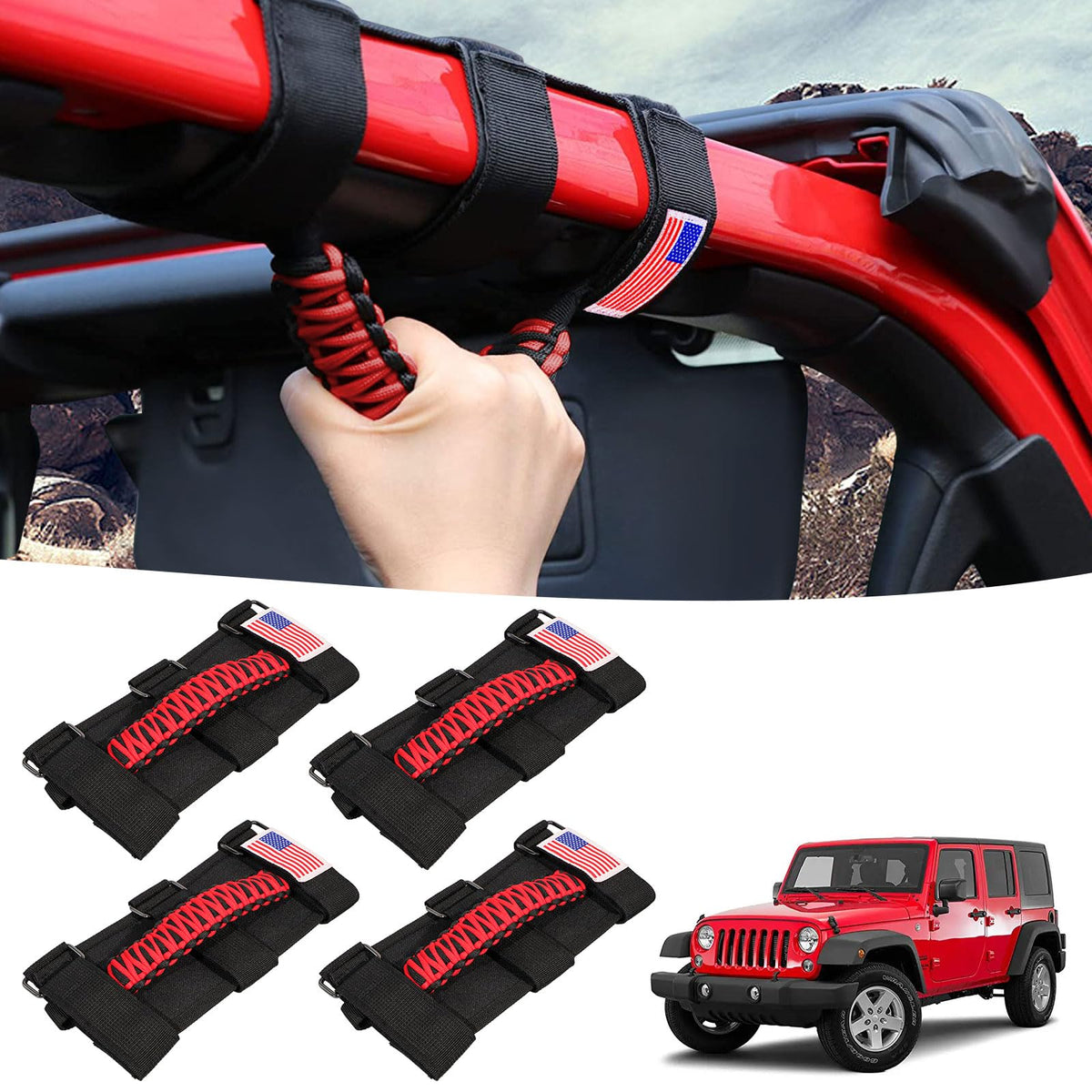 GAIZON front packaging showing four red grab handles, highlighting quick-install benefit