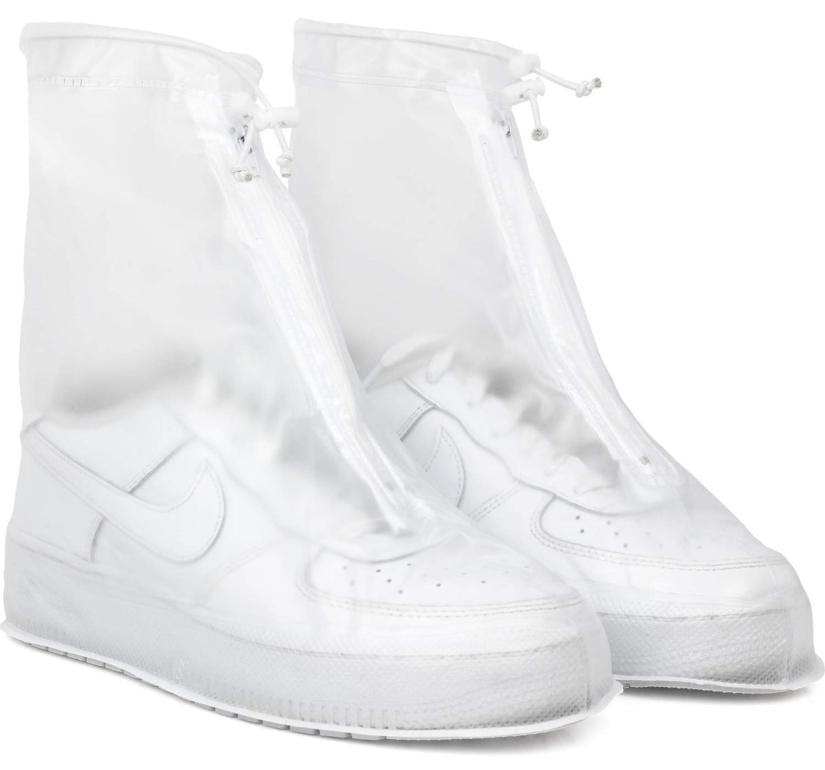 Galashield clear overshoes front view showing full coverage and protection