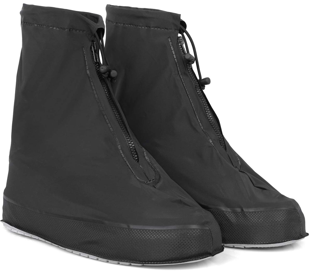 Galashield front view showing black overshoes protecting shoes, durable waterproof protection