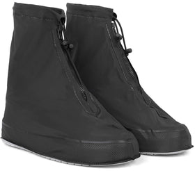 Galashield front view showing black overshoes protecting shoes, durable waterproof protection