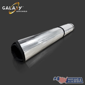 Galaxy Auto Shield rolled and stored in trunk demonstrating compact storage advantage