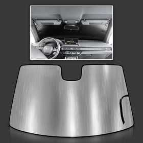 Galaxy Auto Shield front view showing full windshield coverage and neat fit