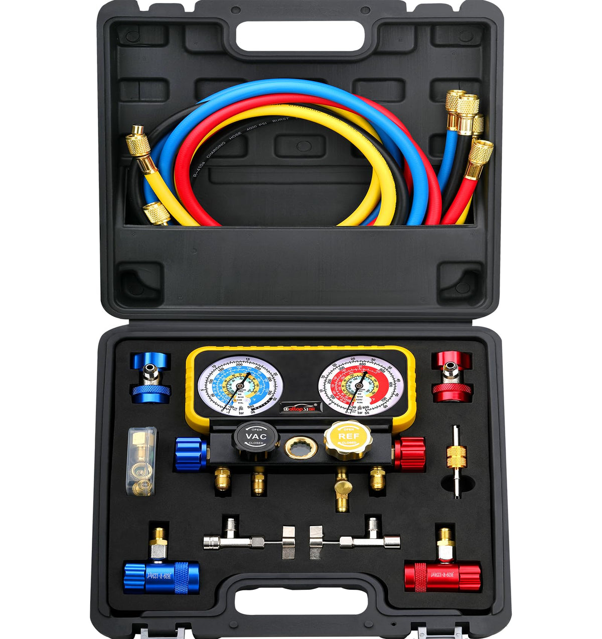 GallopMax front view manifold showing controls and durable body for accurate service