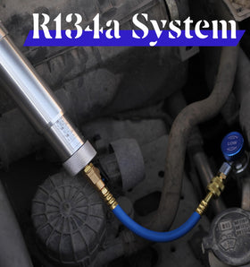 GallopMax R1234YF quick coupler ready on valve, prevents cross-contamination