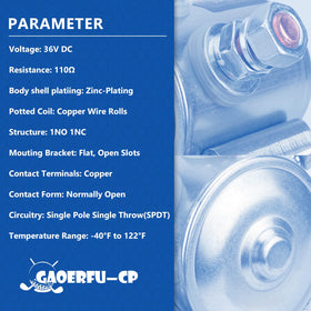 Gaoerfu-CP side view showing steel housing and printed label for identification