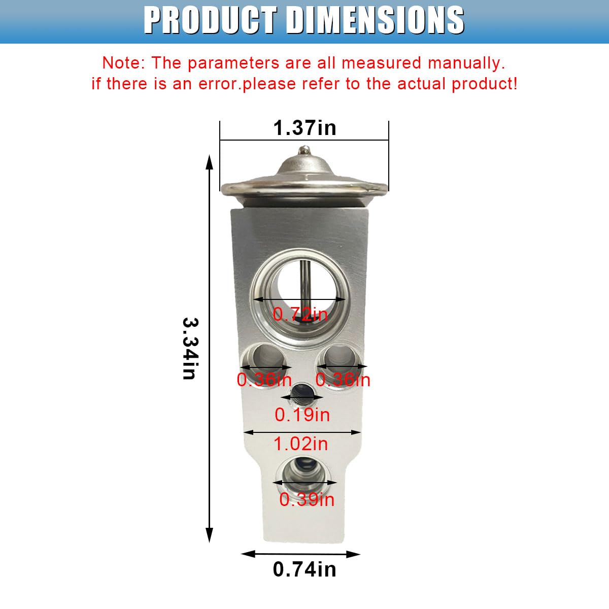 GAOLAOSY side detail of aluminum valve highlighting corrosion-resistant finish