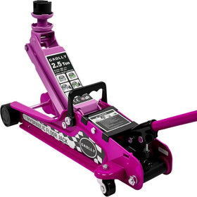 GAOLLY pink floor jack front view showing compact profile and robust frame benefit visibility