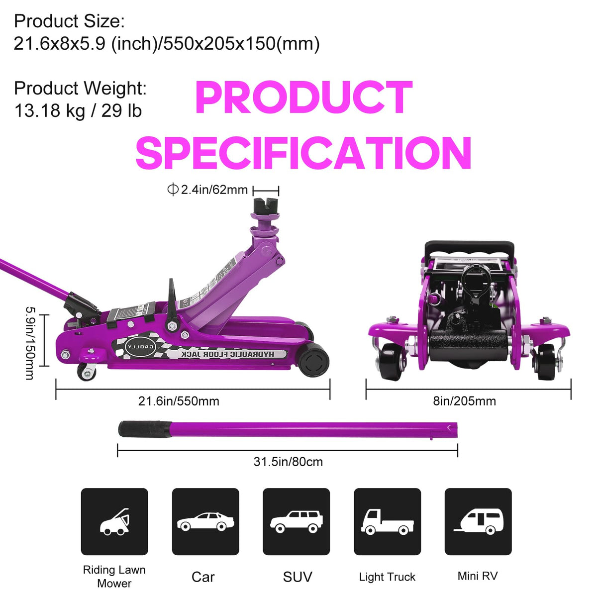 GAOLLY lifting a car wheel edge demonstrating real-world use and steady lift benefit reliability