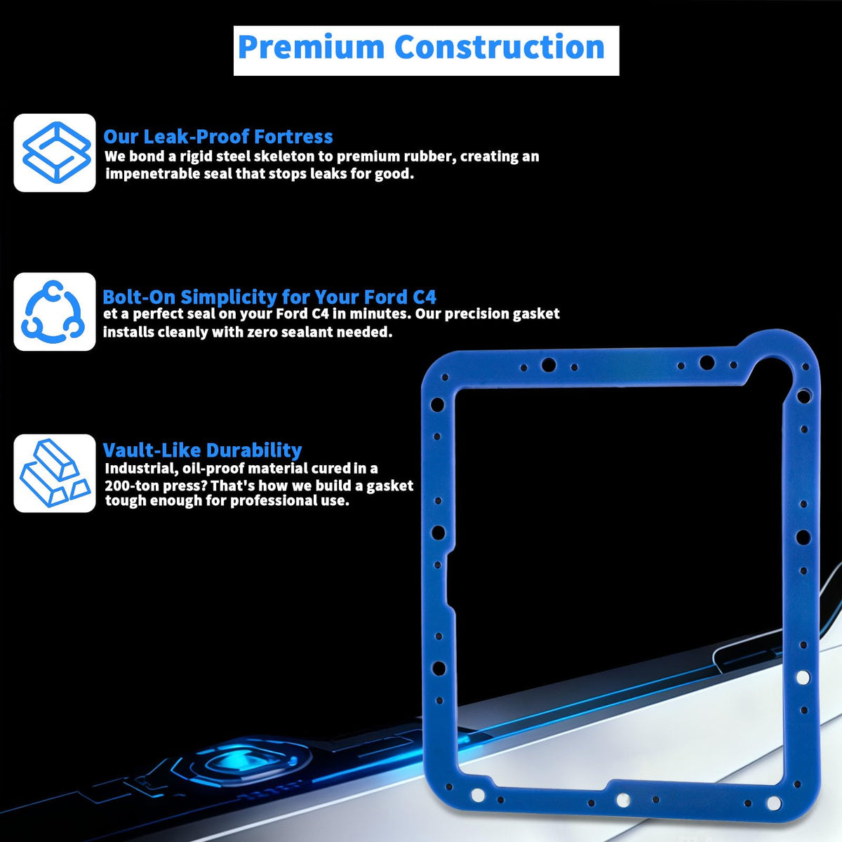 GAQUECY 93107 next to ruler showing precise dimensions and fit benefit
