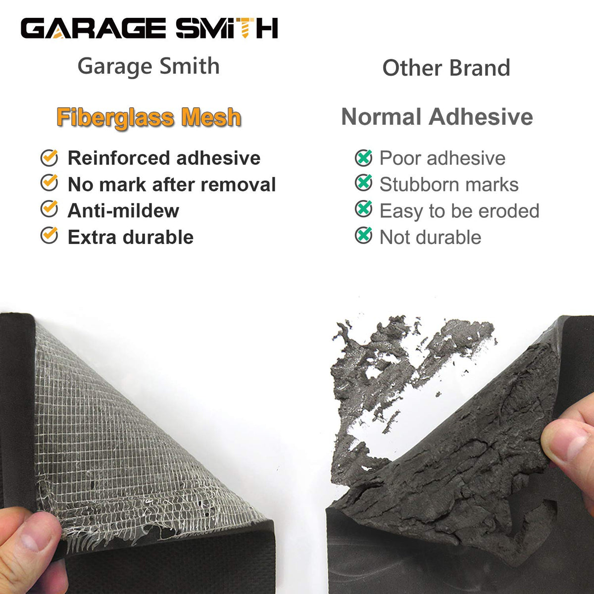 Garage Smith foam strip cut to custom length for tailored protection