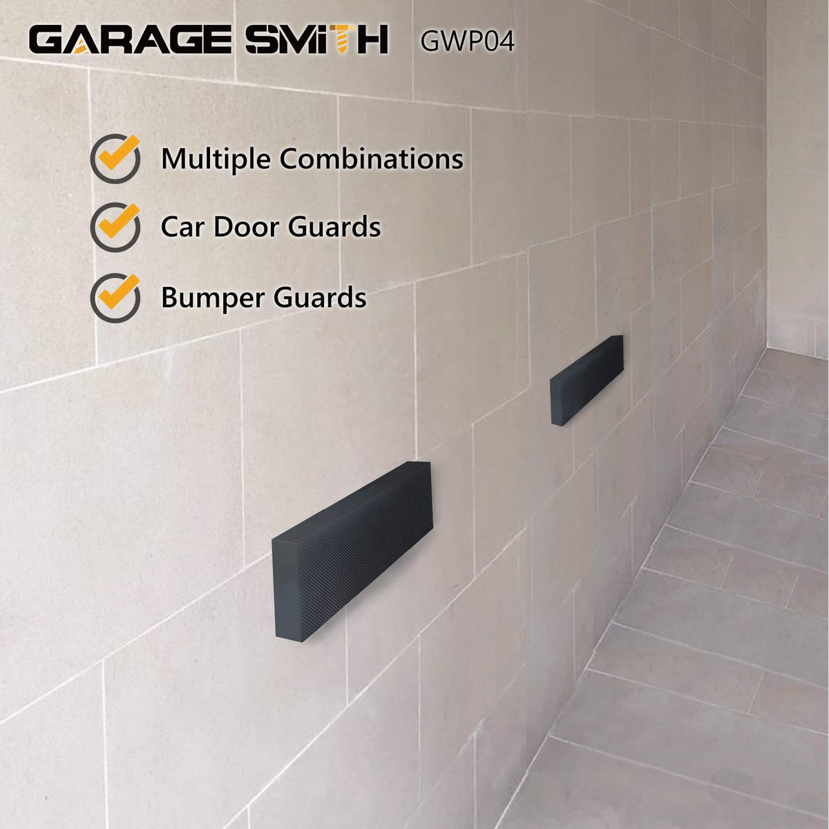Garage Smith guard wrapped around column protecting paint on curved surface