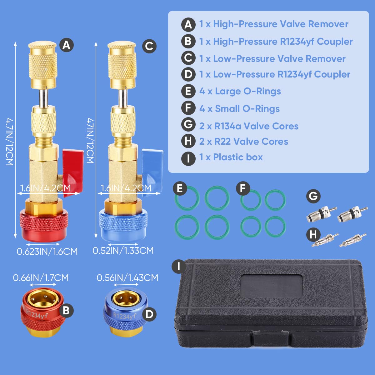 GarberielG Light replacement cores and O-rings grouped to display complete repair readiness