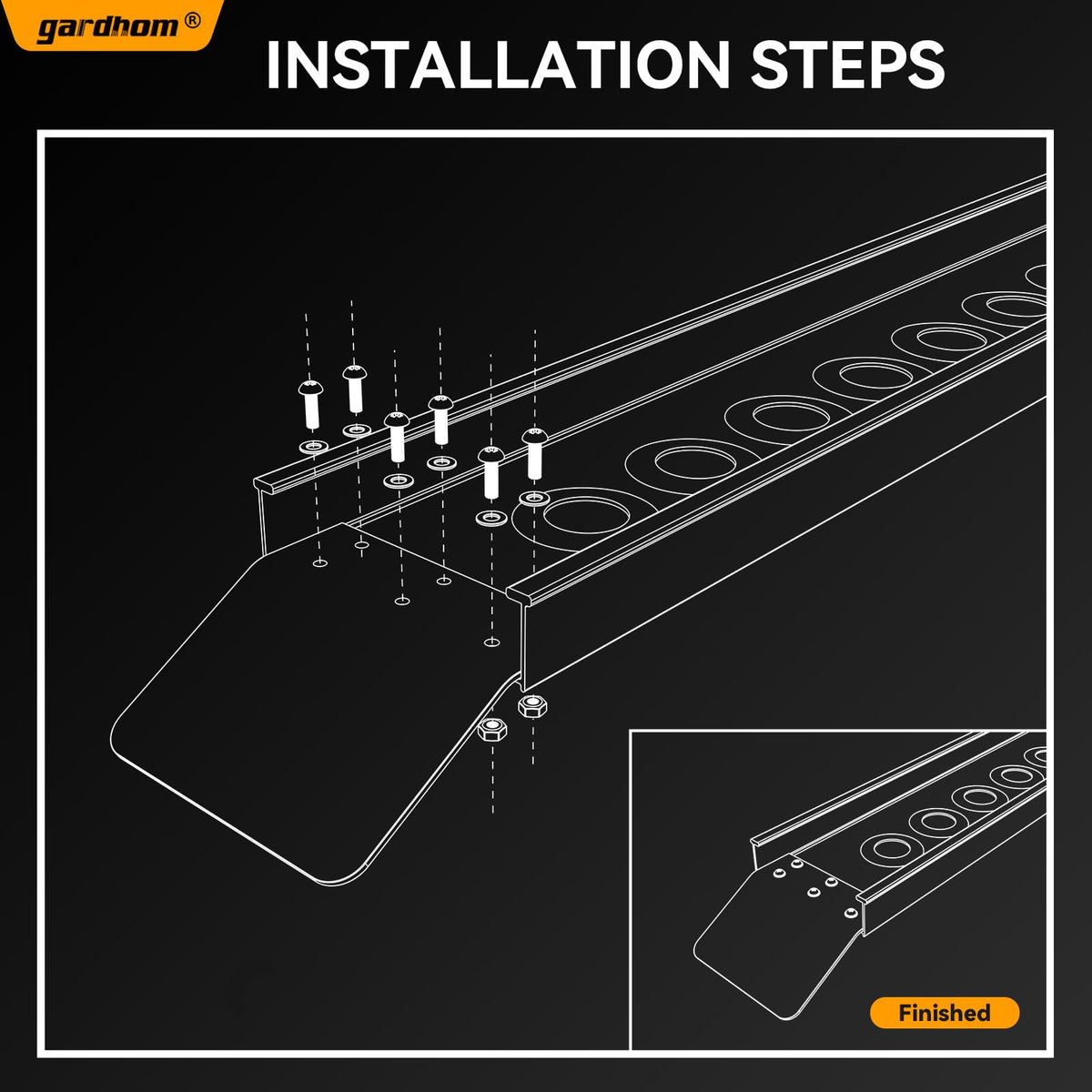 gardhom scale and dimensions comparison showing ramp length and fit