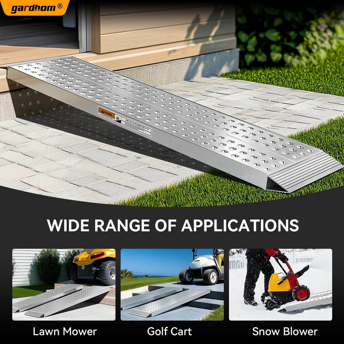 gardhom ramps beside ruler showing dimensions for fit confirmation