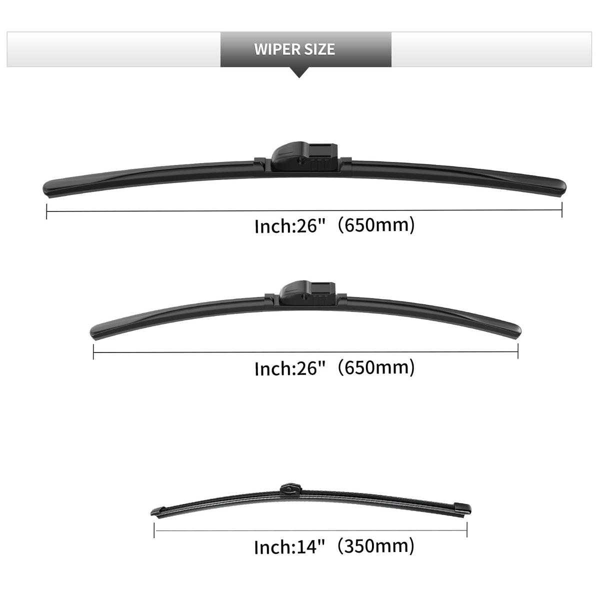 GARDIMU front wipers installed on Cayenne windshield for improved visibility