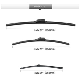 GARDIMU front wipers installed on Cayenne windshield for improved visibility