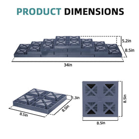 GarfatolRv stacked blocks beside a ruler showing adjustable height for precise leveling