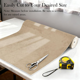 Garifon suede fabric edge close-up revealing 1/8-inch high-density foam backing durability