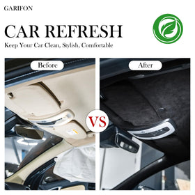 Garifon installed in car roof illustrating wrinkle-free, professional headliner upgrade