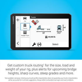 Garmin dēzl OTR720 aerial arrival view helping plan approaches to loading docks