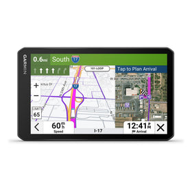 Garmin dēzl OTR720 front display showing large clear truck map for quick viewing