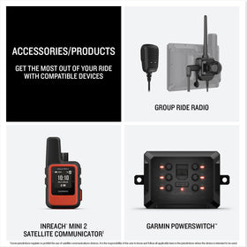 Garmin Tread 2 tube mount and bare-wire power cable for secure installation