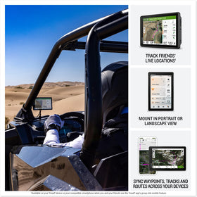Garmin Tread 2 satellite imagery view for high-resolution overhead planning