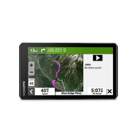 Garmin zūmo XT2 ride summary screen, shows speed and elevation