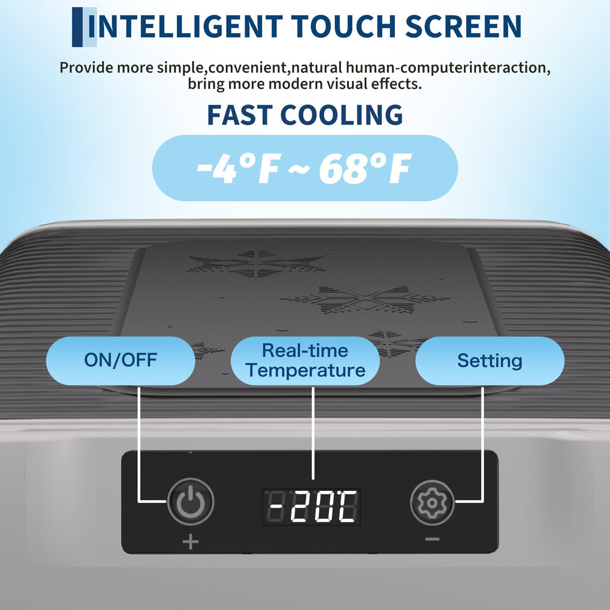 Garvee compressor and vent detail highlighting efficient cooling performance benefit