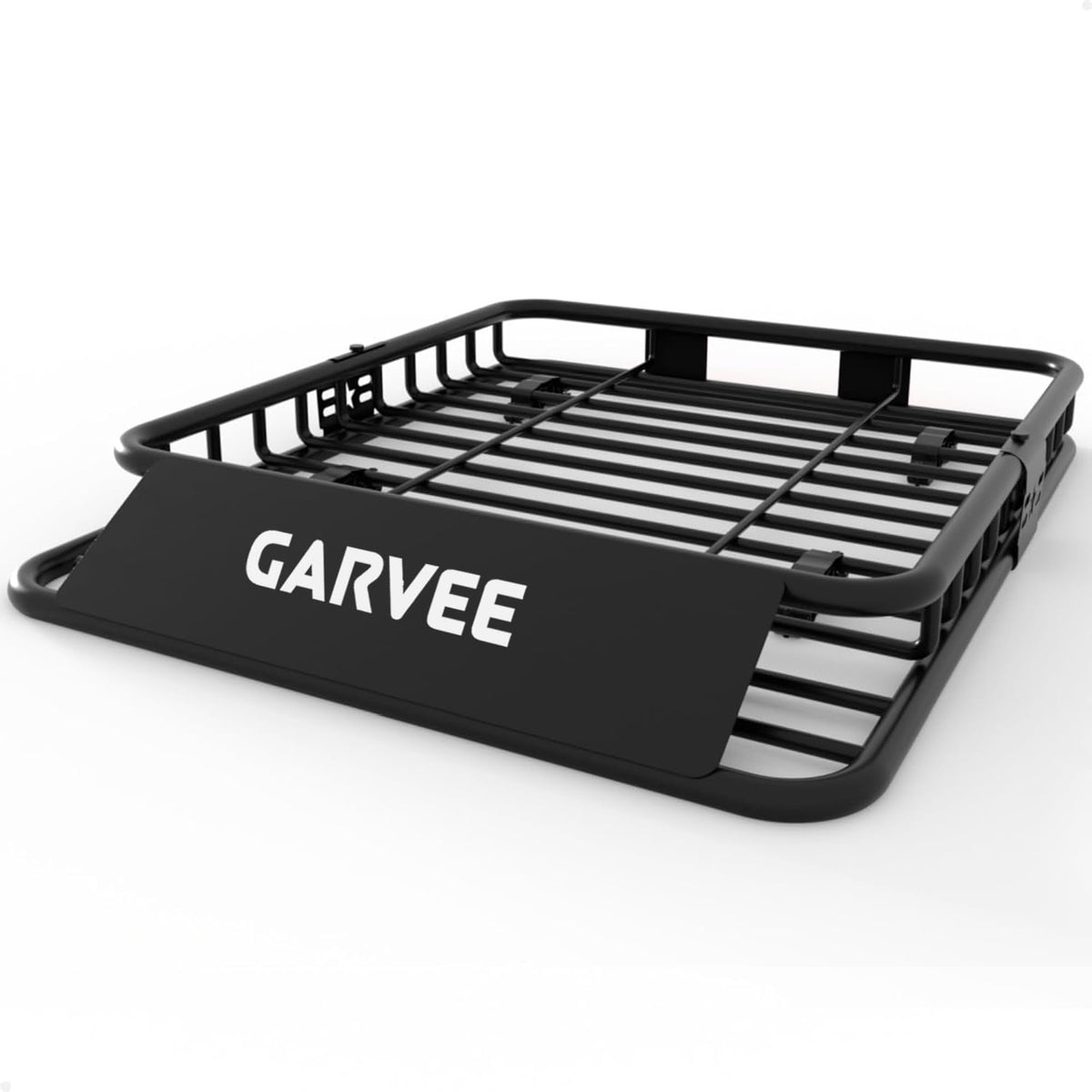 Garvee front view of roof rack showing sturdy cargo platform benefit