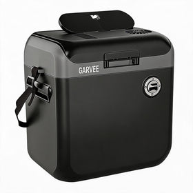 Garvee front view closed lid showing compact portability and secure latch