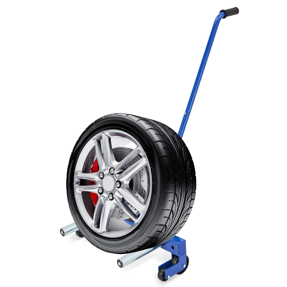 Garvee front view showing full dolly and wheel holder benefit for quick handling