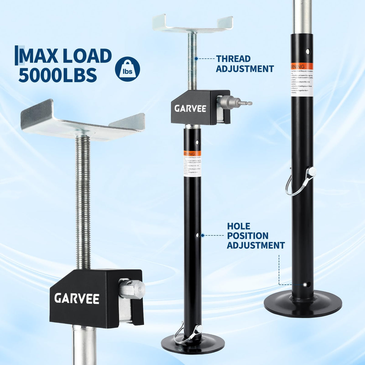 Garvee detail of height adjustment mechanism for precise slide-out support