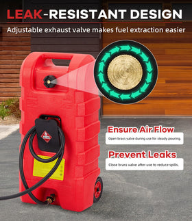 Garvee manual pump with 10 ft hose assembled for controlled refueling benefit