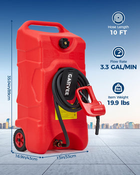 Garvee close-up of manual pump and rotating nozzle for mess-free pouring benefit