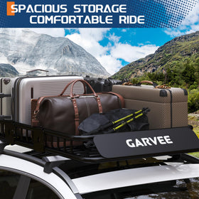 Garvee roof basket side profile highlighting low-profile design and rails