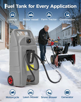 Garvee capacity comparison showing 15 gallon scale for quick size assessment