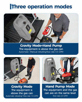Garvee hose and rotatable nozzle detail for controlled, mess-free fueling