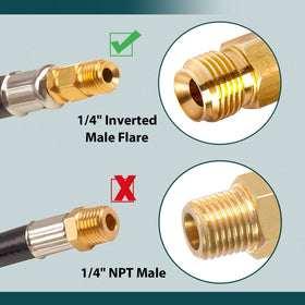 GASPRO closeup of solid brass fitting demonstrating corrosion resistance and secure seal