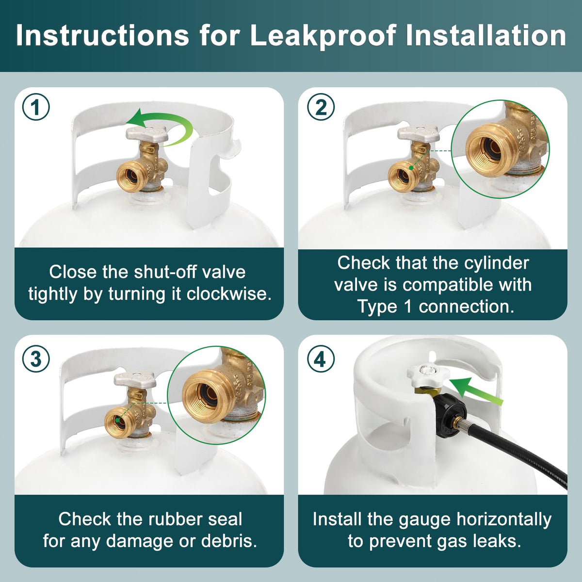 GASPRO label and spec closeup showing material and fitting information for confidence